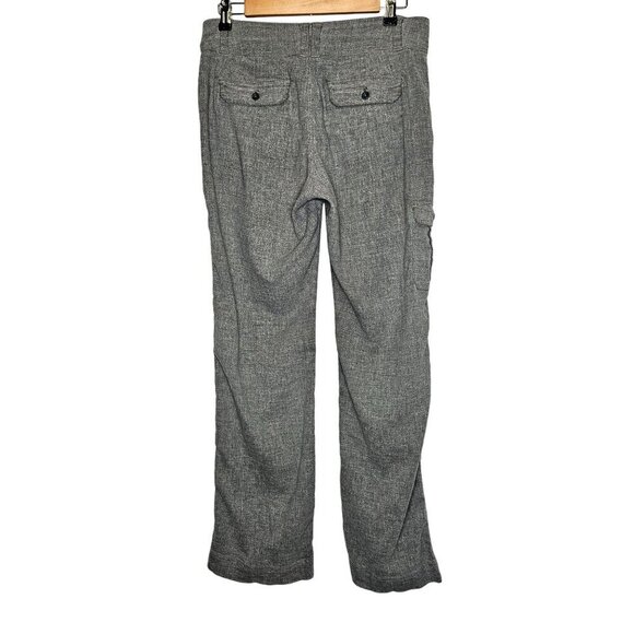 Womens REI Gray Cargo Pants Size 6 Hemp Blend Button‎ Zipper Closure Pockets - Picture 2 of 10
